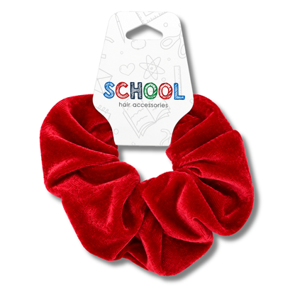 School Hair Accessories Scrunchie i Velur 1pk Div.Farger