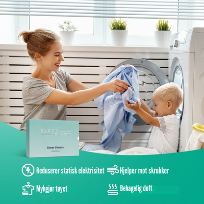 Flekkfritt Tørketrommelark Pure Linen 40 stk
