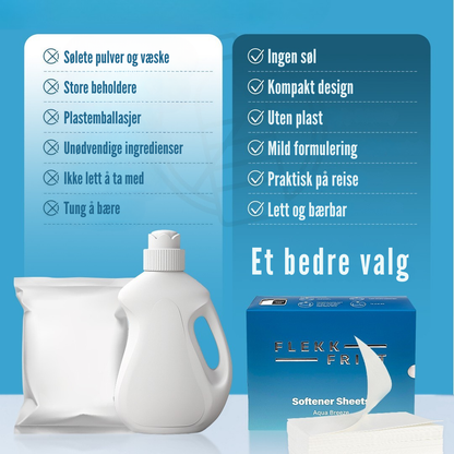 Flekkfritt Tøyvaskeark Aqua Breeze 50 ark <100 vask