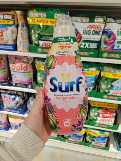 Surf Concentrated Liquid Detergent Watermelon Breeze 24w 648ml