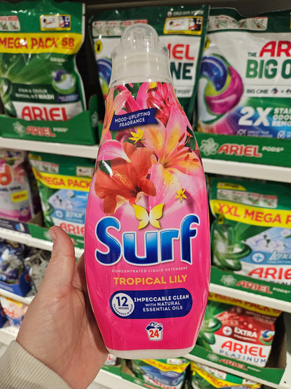 Surf Concentrated Liquid Detergent Tropical Lily 24w 648ml