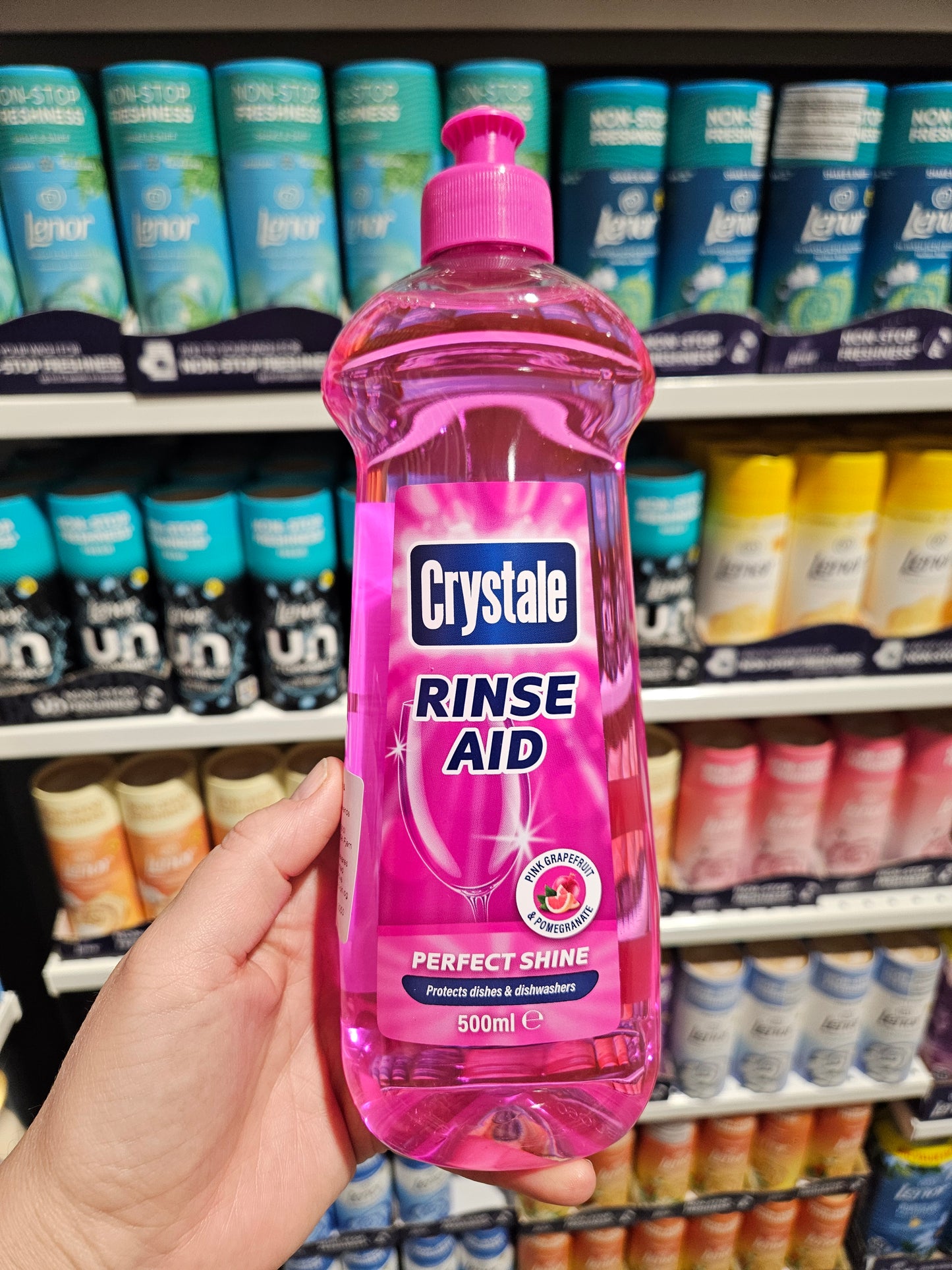 Crystale Dishwasher Rinse Aid – Pink Grapefruit & Pomegranate 500ml