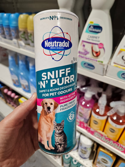 Neutradol Sniff ’n’ Purr Carpet & Room Deodorizer for Pet Odours 525g