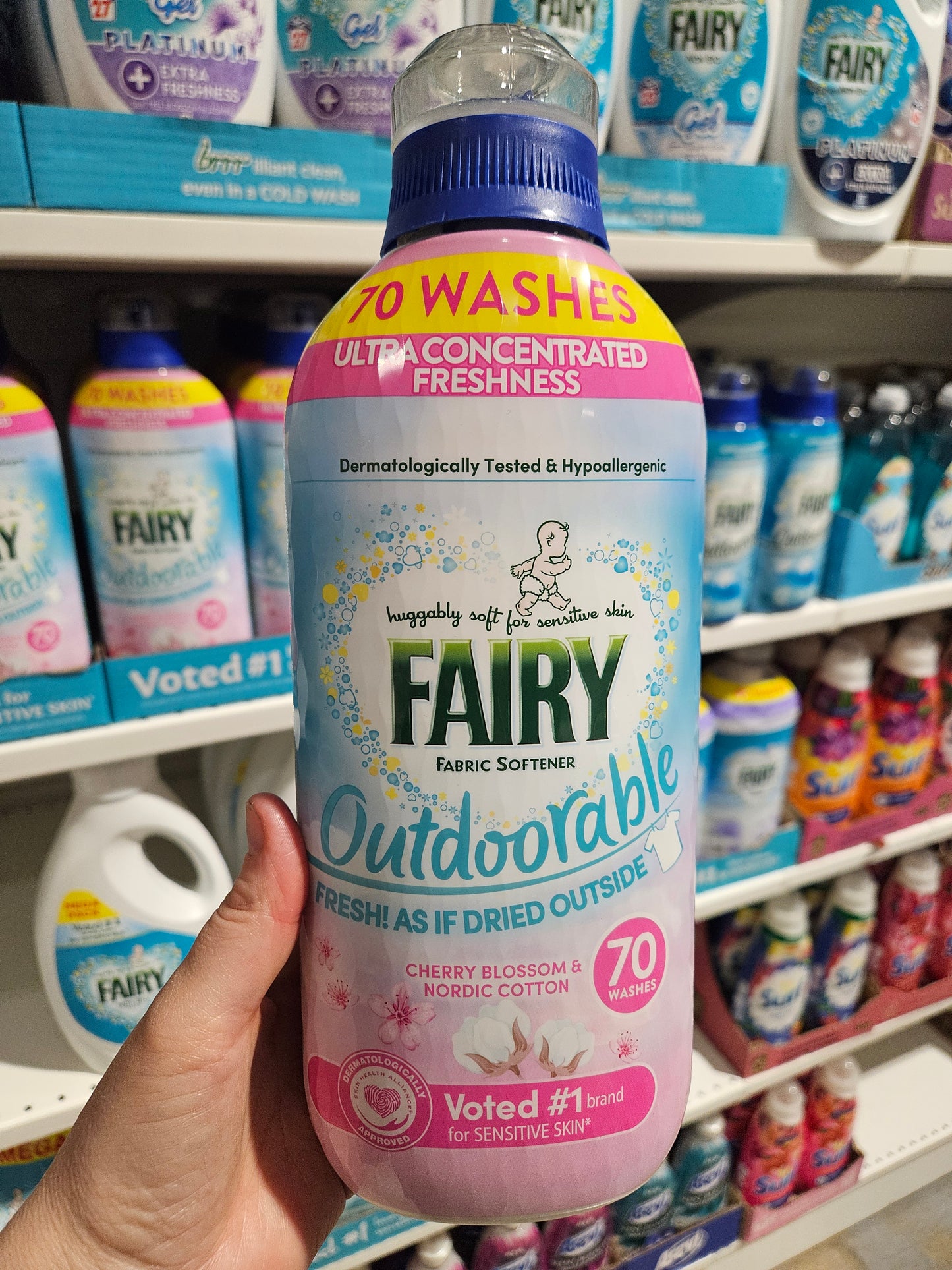 Fairy Outdoorable Fabric Softener Cherry Blossom & Nordic Cotton 70w 980ml