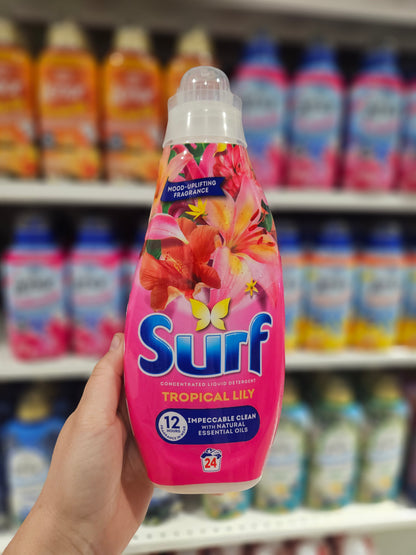 Surf Concentrated Liquid Detergent Tropical Lily 24w 648ml