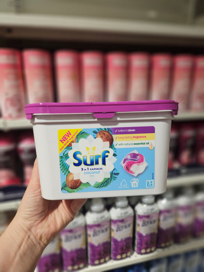 Surf 3-i-1 Capsules Coconut Bliss 18w
