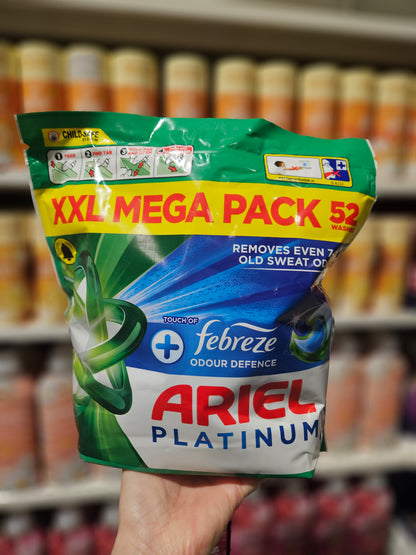 Ariel Platinum PODS + Febreze Odour Defence 52vask