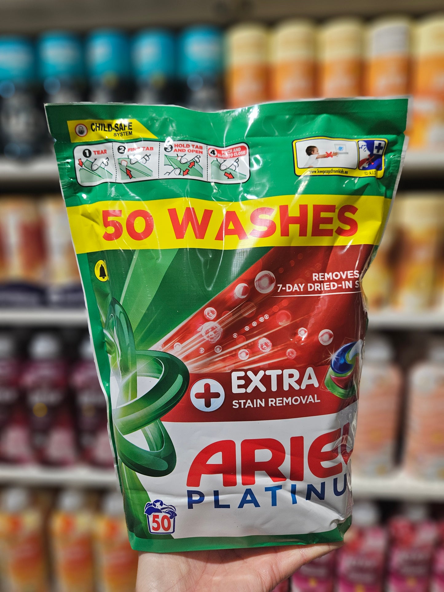 Ariel Platinum Pods +Extra Stain Removal 50 vask