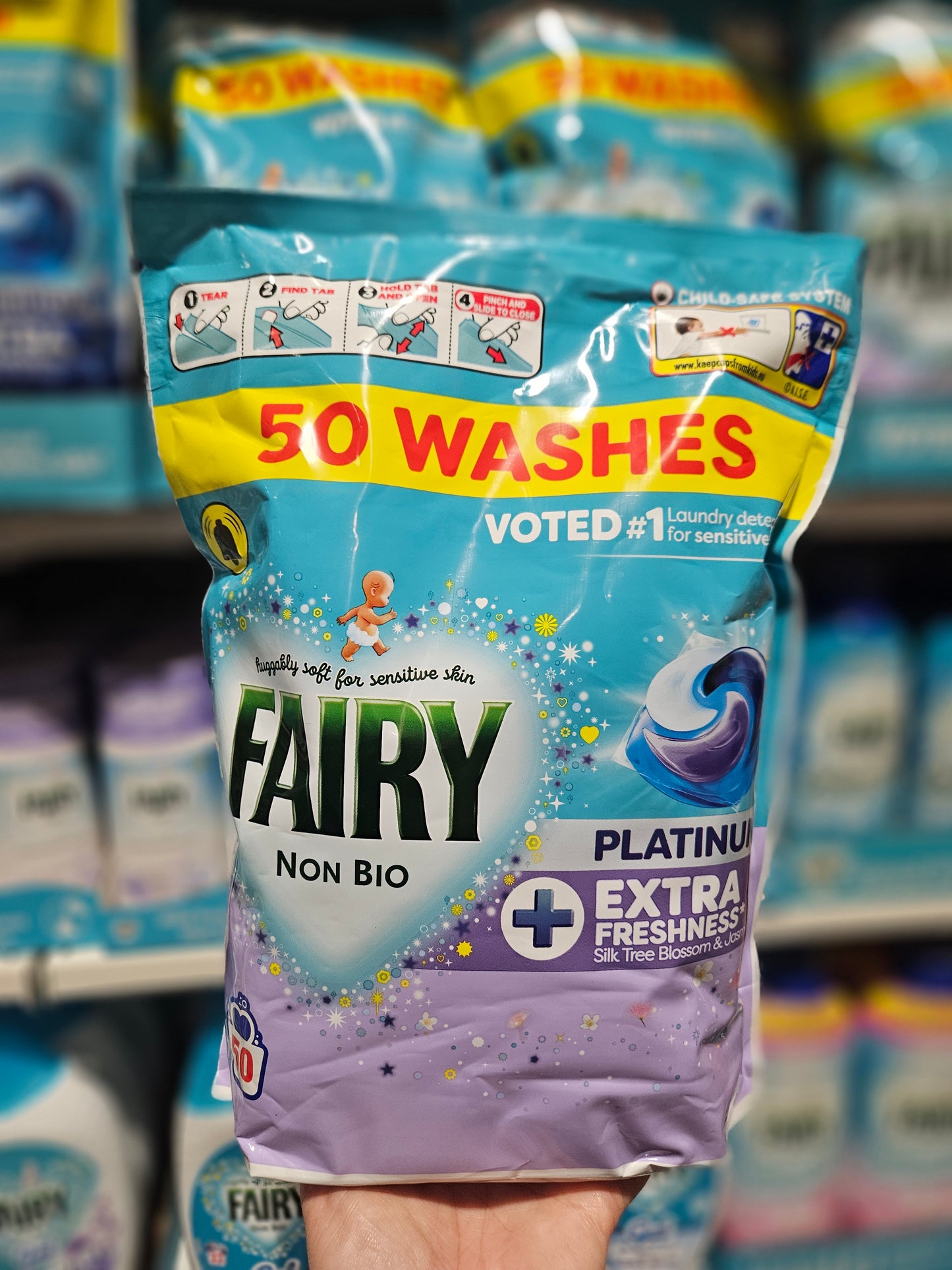 Fairy Platinum Non Bio Pods Silk Tree Blossom & Jasmine 50w