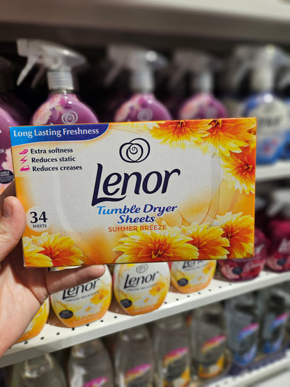 Lenor Dryer Sheets Summer Breeze 34pk
