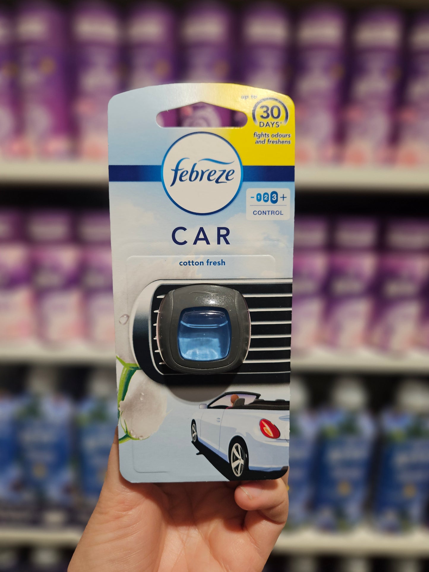 Febreze Car Clip Air Freshener Cotton Fresh 2ml