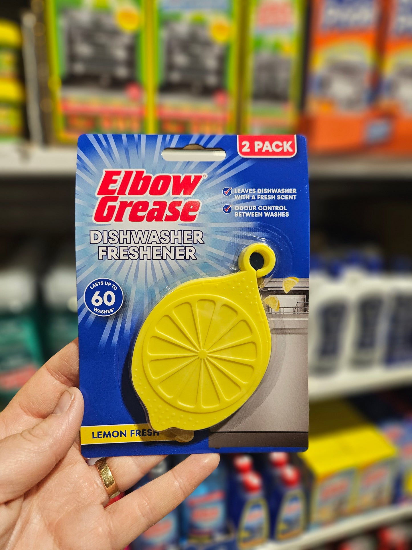 Elbow Grease Dishwasher Freshener Lemon 2pk