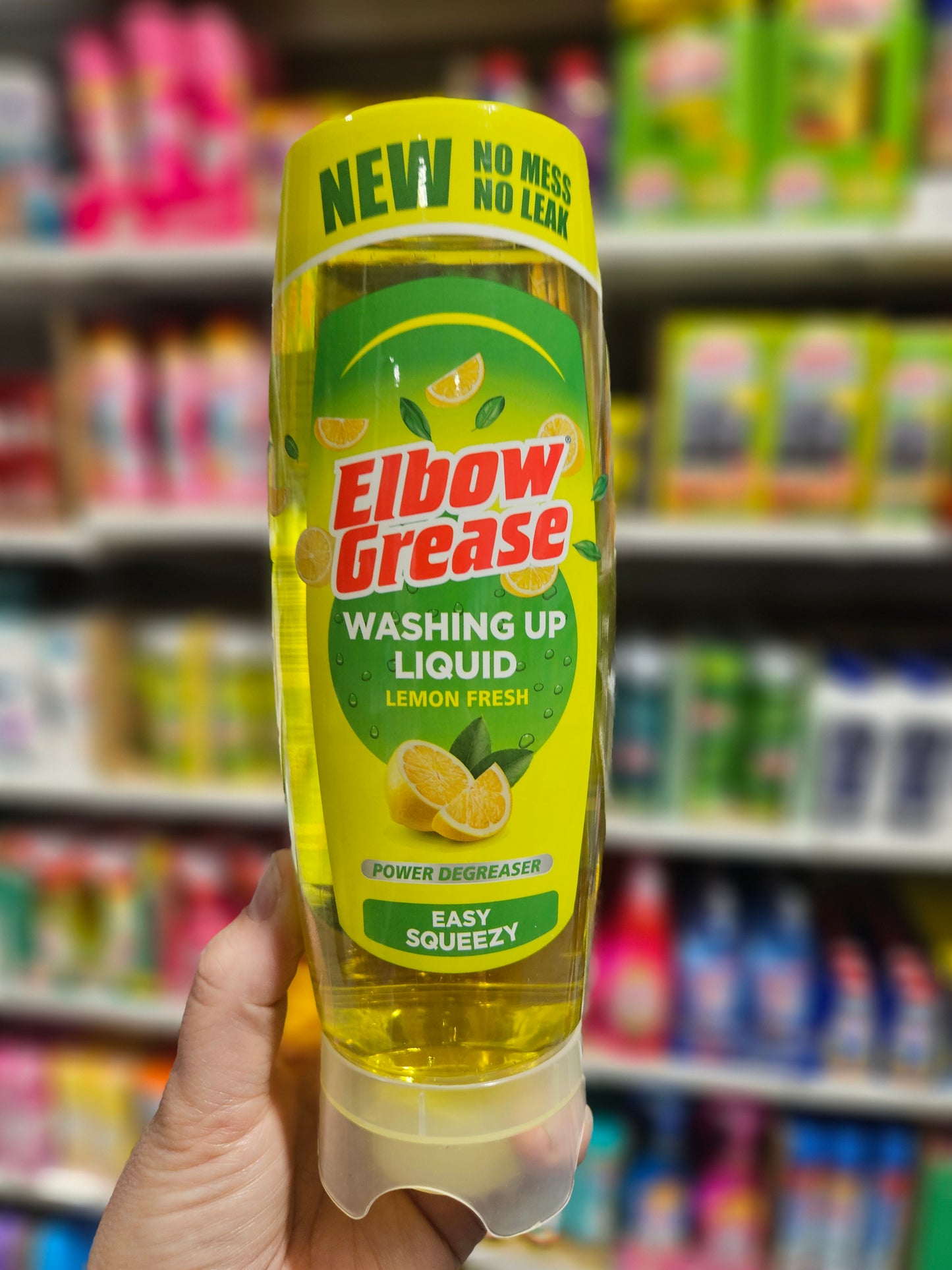Elbow Grease Easy Squeezy Washing Up Liquid Lemon Fresh 450ml
