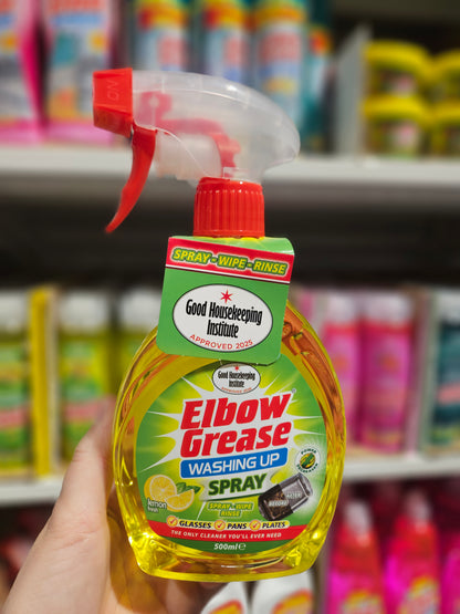 Elbow Grease Washing Up Liquid Spray Lemon 500ml