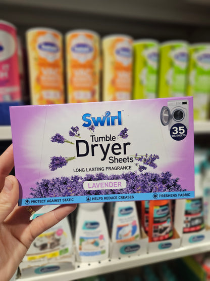 Swirl Tumble Dryer Sheets Lavender 35pk