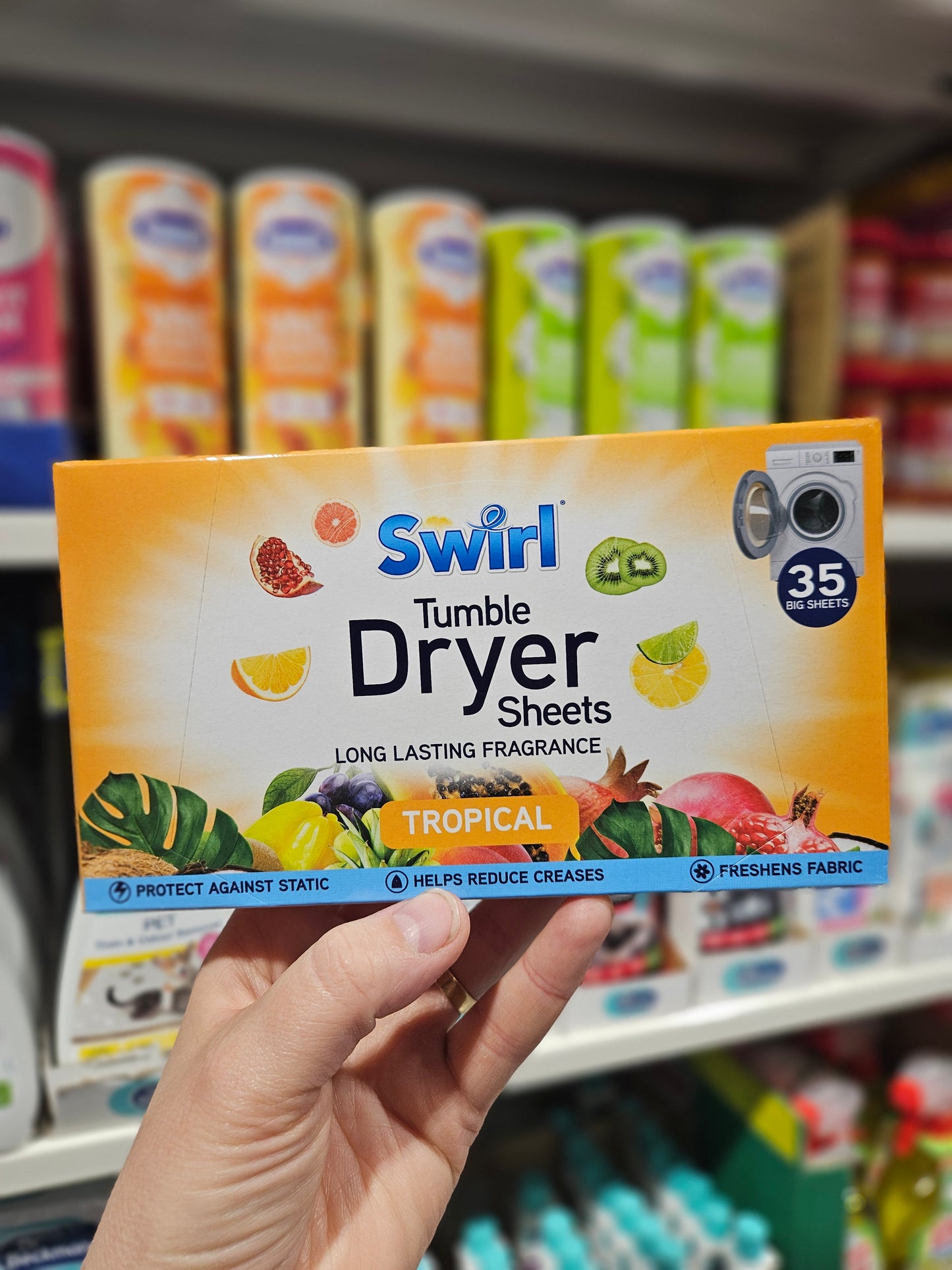 Swirl Tumble Dryer Sheets Tropical 35pk