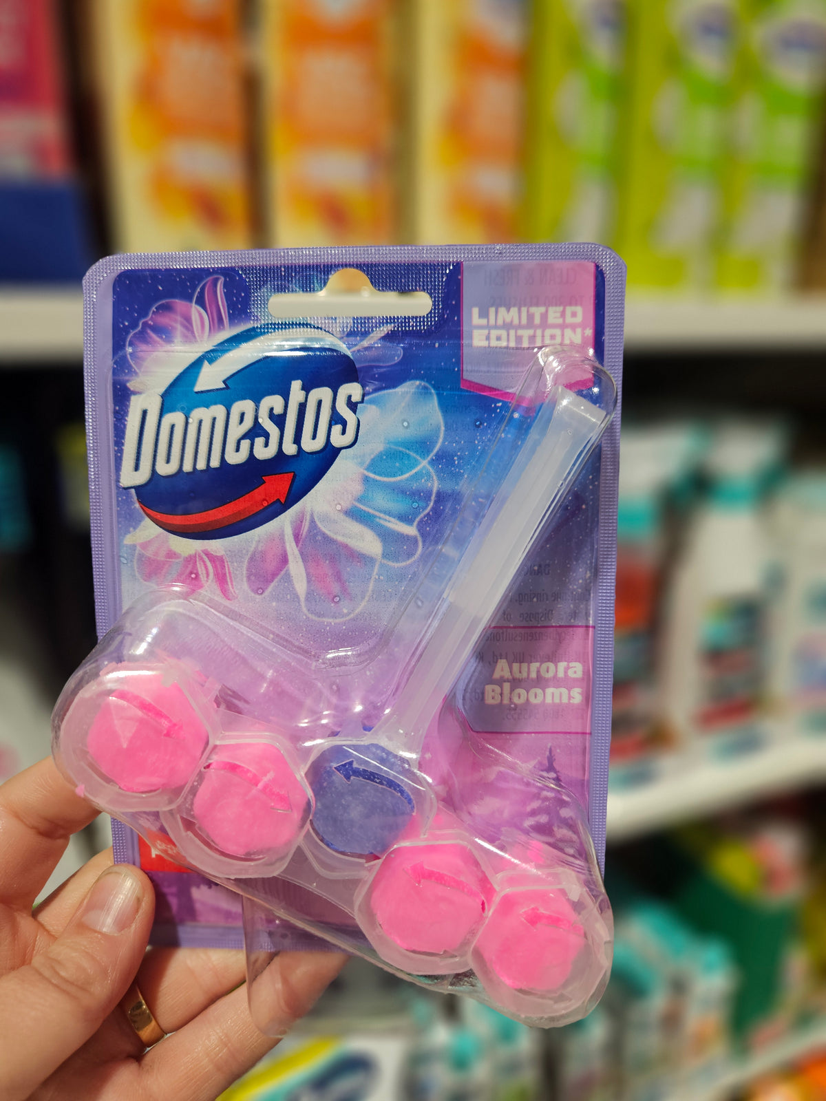 Domestos Power 5 Toilet Rim Block Aurora Blooms Limited Edition 50g