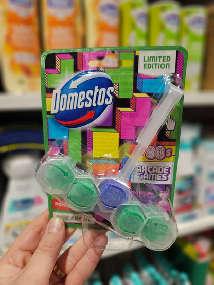 Domestos Power 5 Toilet Block Pine Fresh '80 Arcade Games Edition