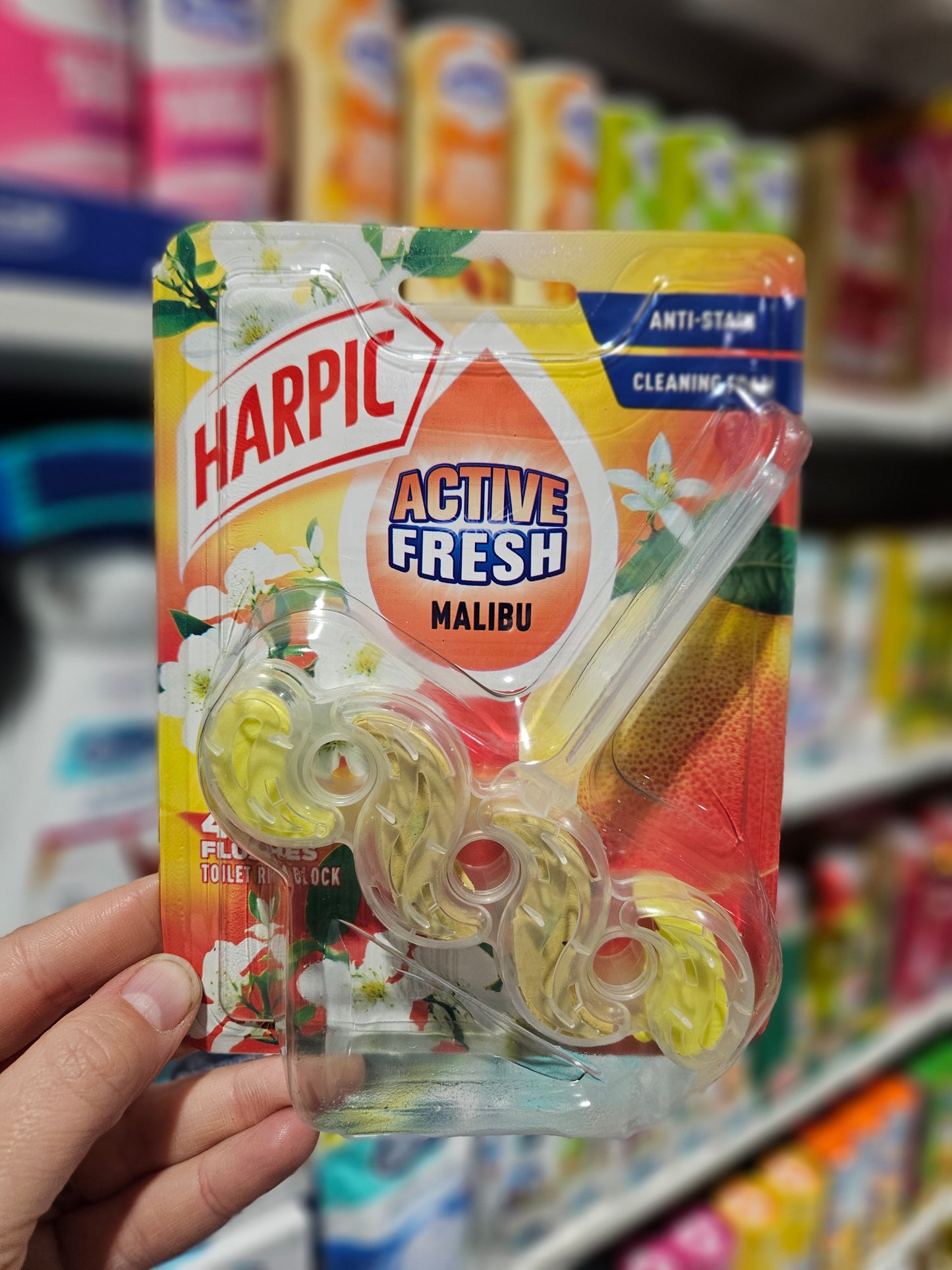 Harpic Active Rim Block Tropical Peach & Mango 39g