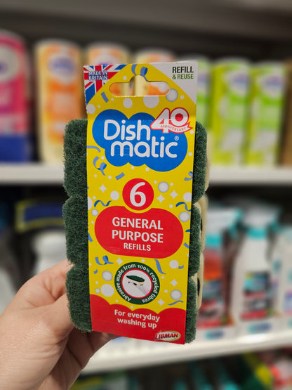 Dishmatic General Purpose Refill – Erstatningssvamper 6 stk