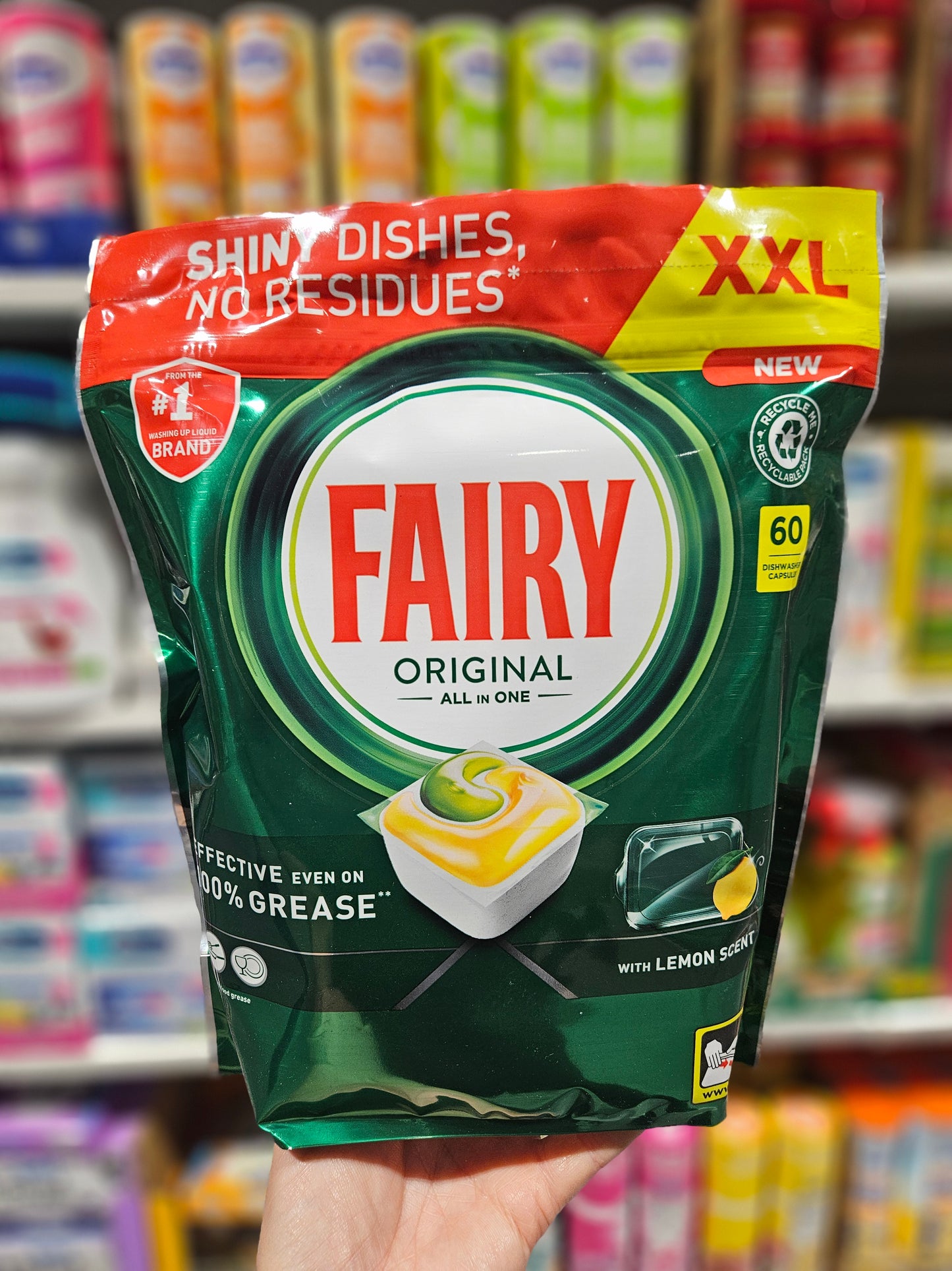 Fairy Original All in One Dishwasher Capsules Lemon 60pk