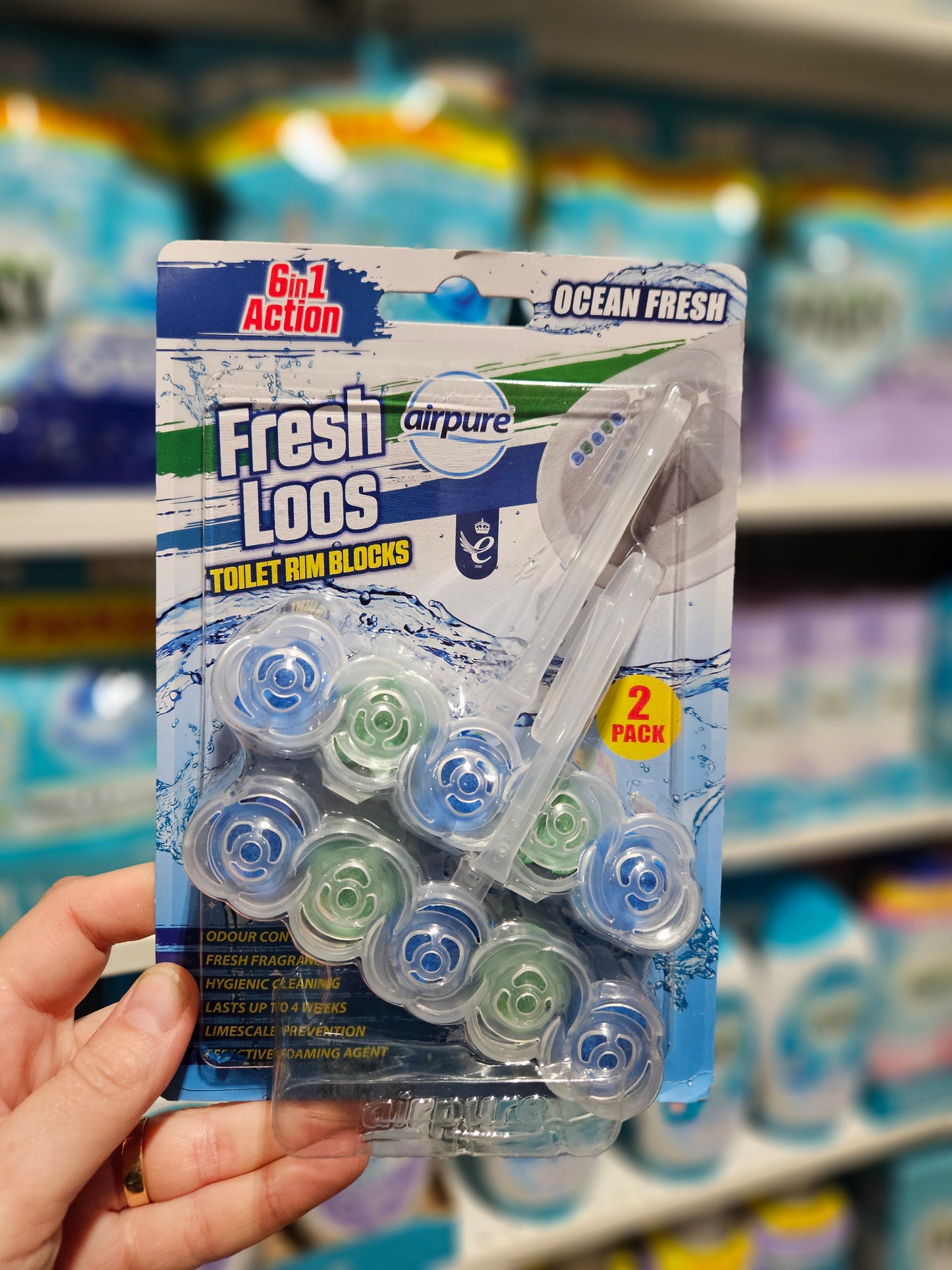 Airpure Fresh Loos 6in1 Toilet Rim Block 2pk Div.Typer
