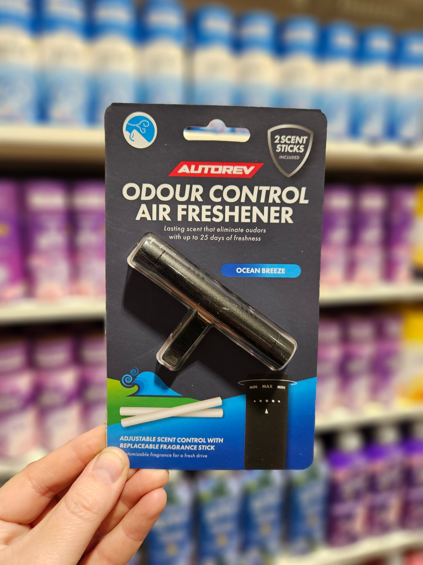 Autorev Aluminium Odour Control Bilduft Div.Typer