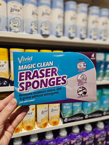 Vivid Cleaning Eraser Sponges 4pk