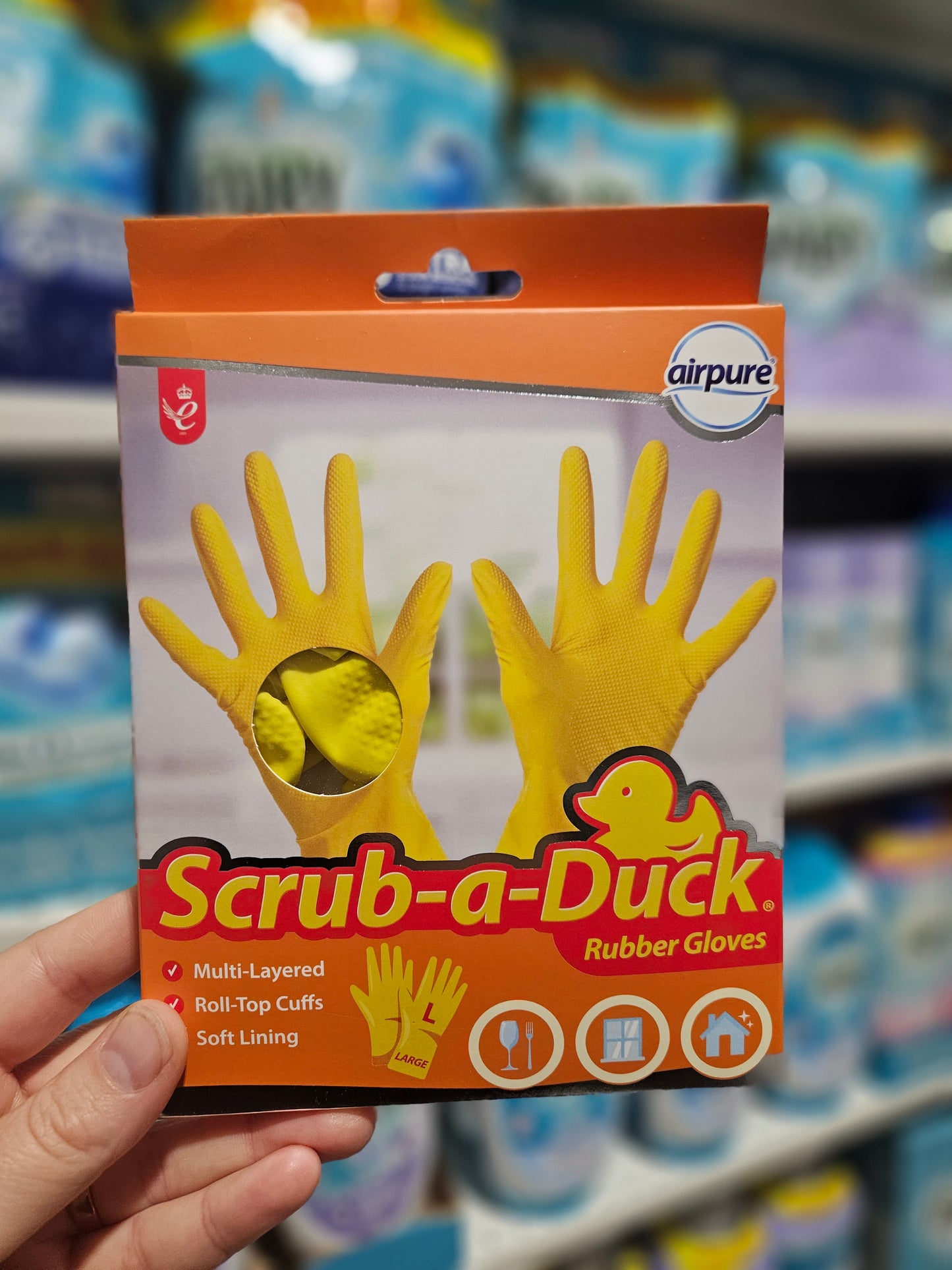Airpure Scrub-A-Duck Rubber Gloves str.L 1par