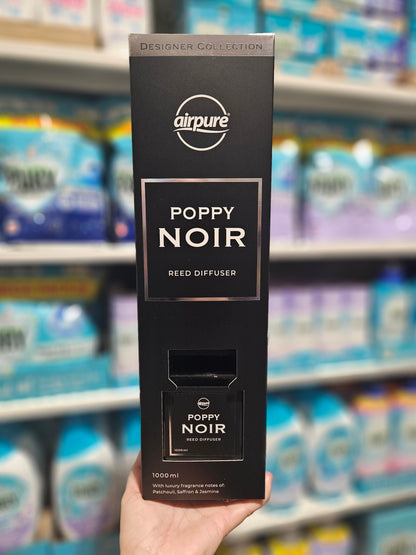 Airpure Designer Collection Reed Diffuser Poppy Noir 1000ml