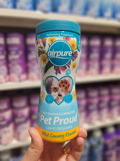 Airpure Petproud Carpet Freshener Wild Country Flowers 500g