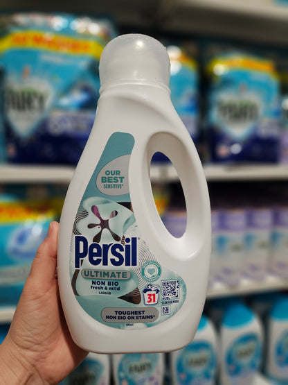 Persil Ultimate Non Bio Liquid Laundry Detergent Fresh & Mild 837ml 31w