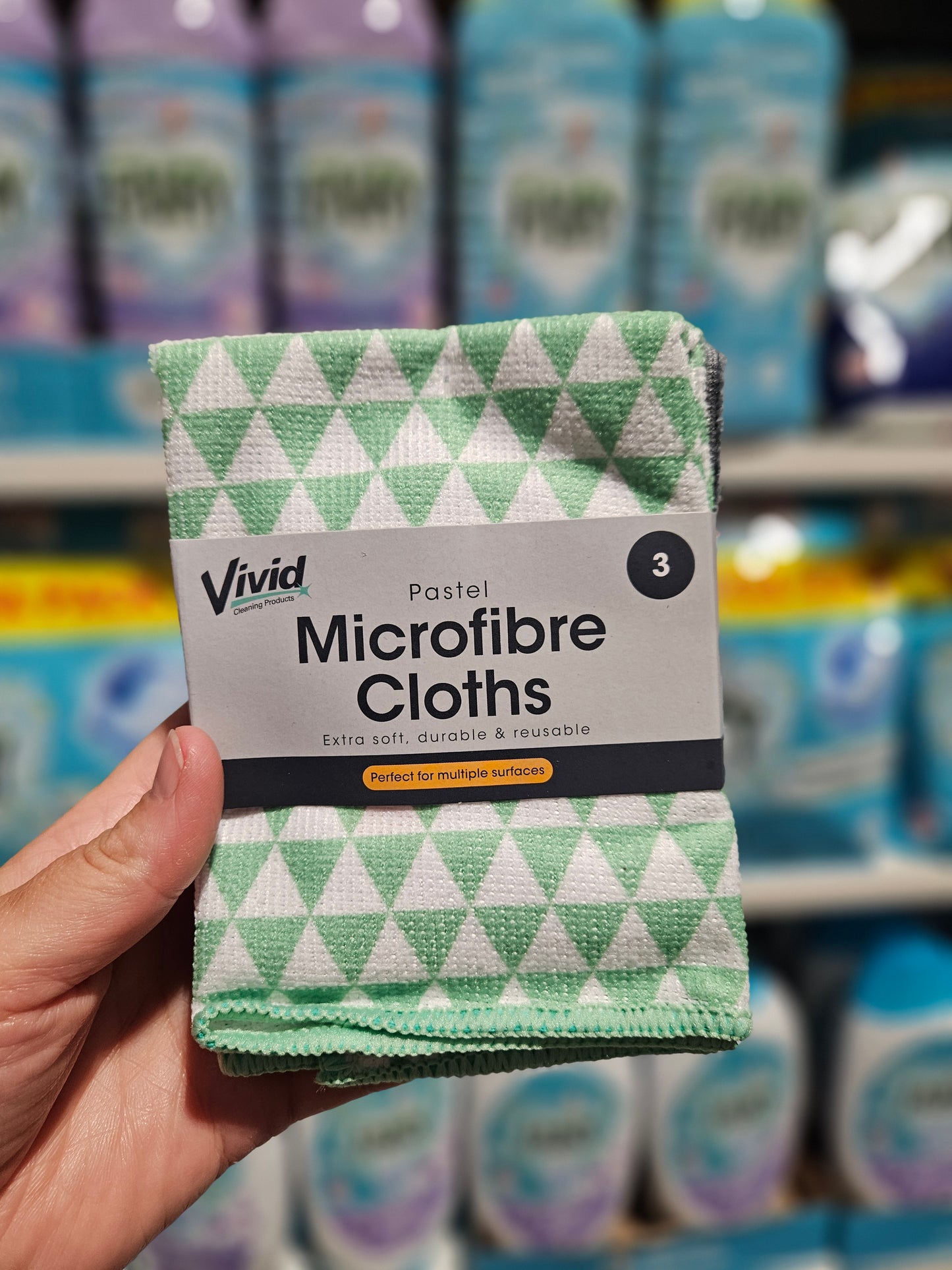 Vivid Pastel Mikrofiberkluter 30x30cm 3pk