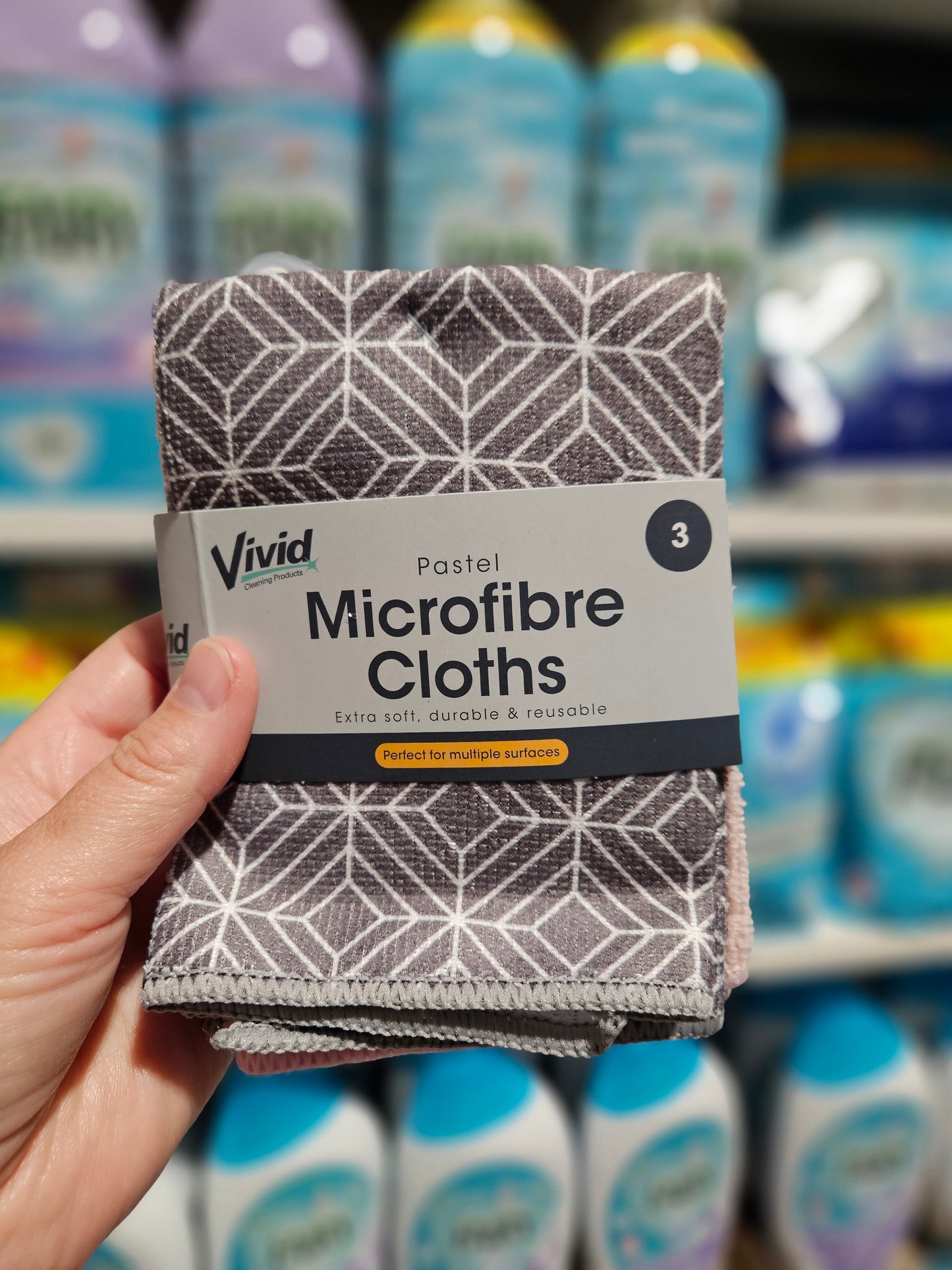 Vivid Pastel Mikrofiberkluter 30x30cm 3pk