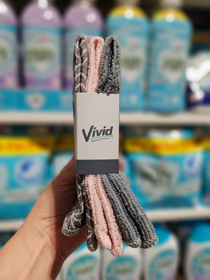 Vivid Pastel Mikrofiberkluter 30x30cm 3pk