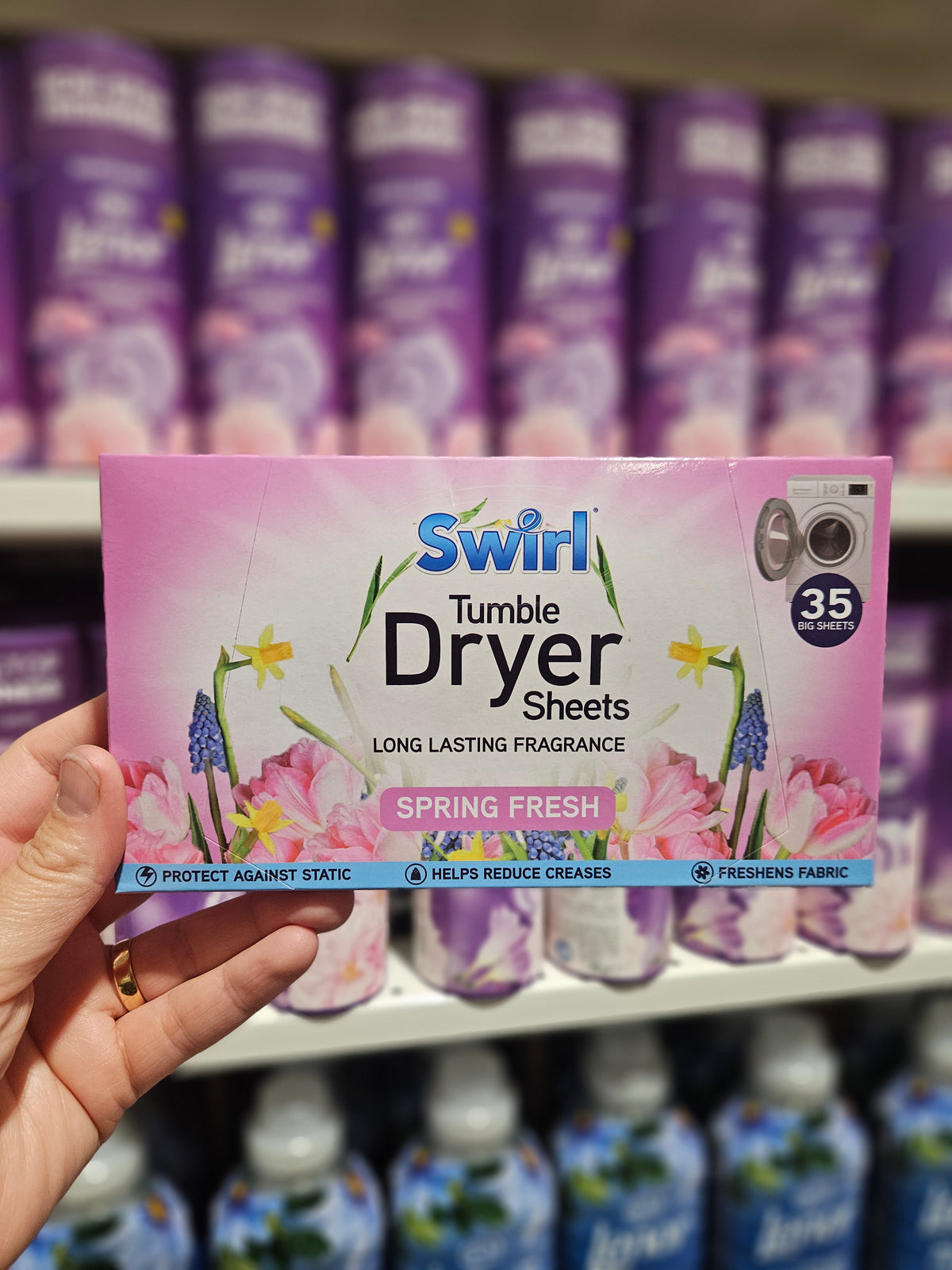 Swirl Tumble Dryer Sheets Spring Fresh 35pk
