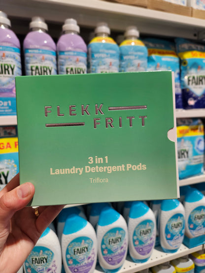 Flekkfritt 3 i 1 Vaskemiddel Pods - Triflora 40 stk