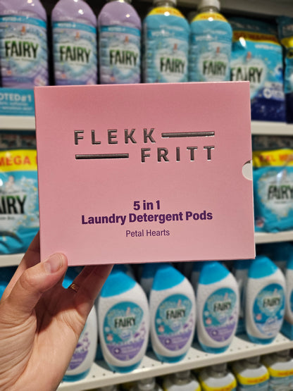 Flekkfritt 5 i 1 Vaskemiddel Pods - Petal Hearts 40 stk