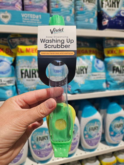Vivid Soap Dispensing Washing Up Scrubber