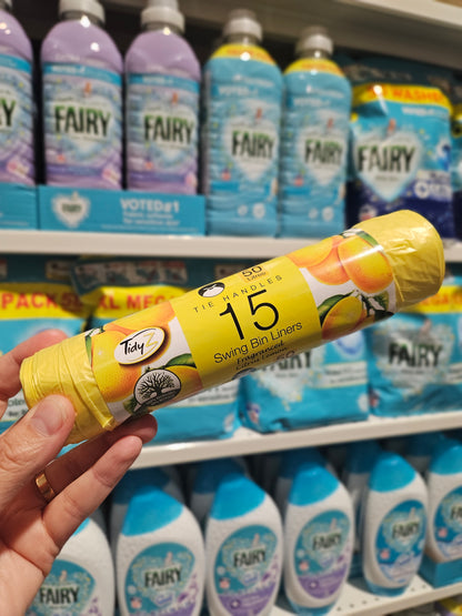 Tidyz Duftende Søppelposer med Knytehåndtak 50L 15-pk