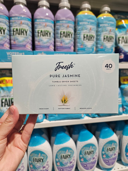 Freesh Jasmine Tumble Dryer Sheets 40pk