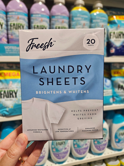 Freesh Laundry Sheets Brightens & Whitens 20pk