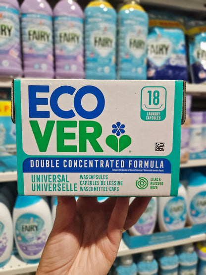 Ecover Universal Laundry Capsules Lilac & Rescued Rose 18w