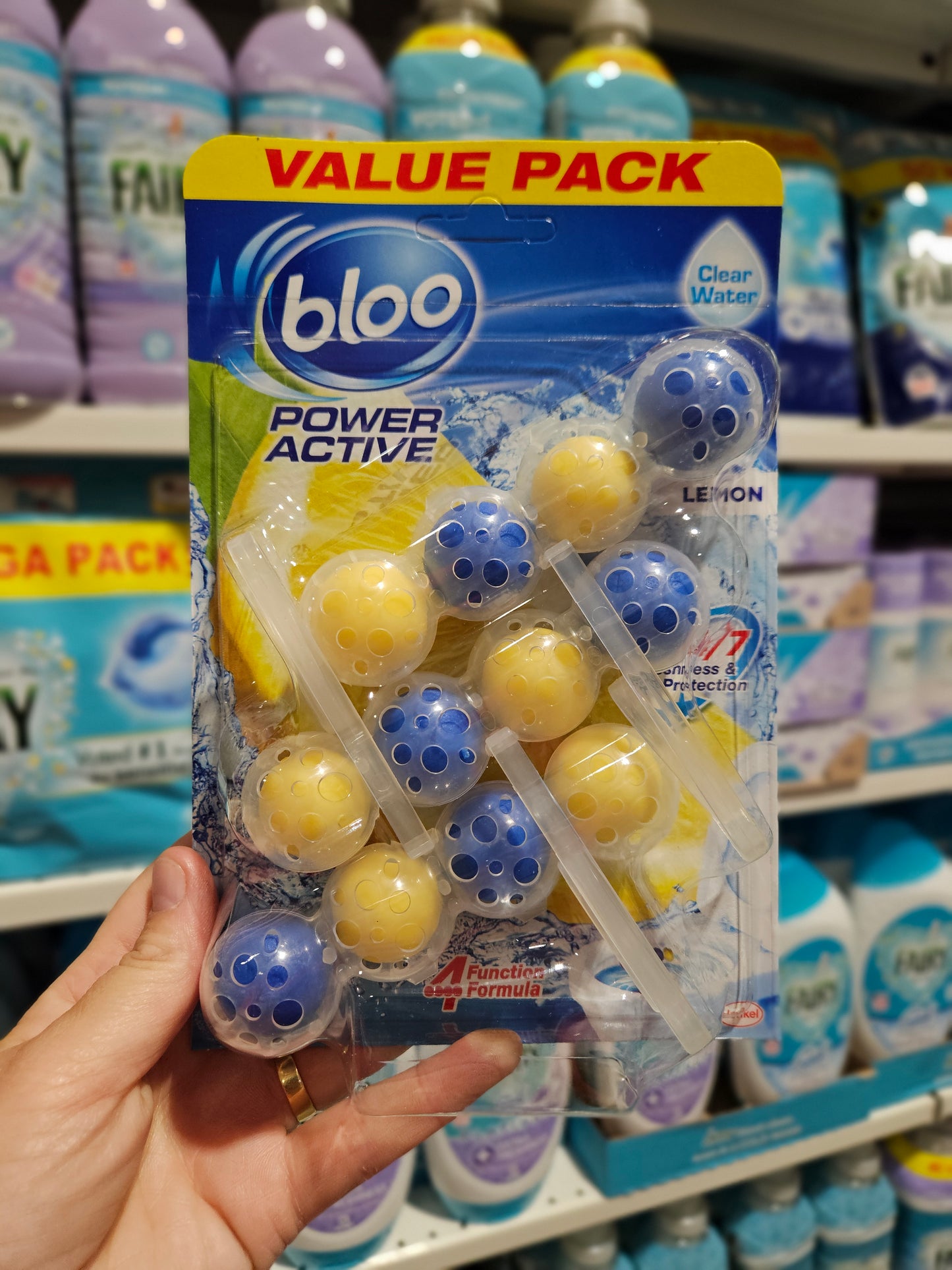 Bloo Power Active Toilet Rim Block Lemon 3x50g