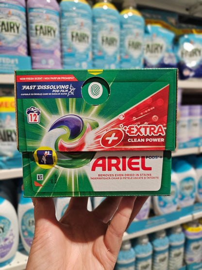 Ariel Pods+ Extra Clean Power 12 vask