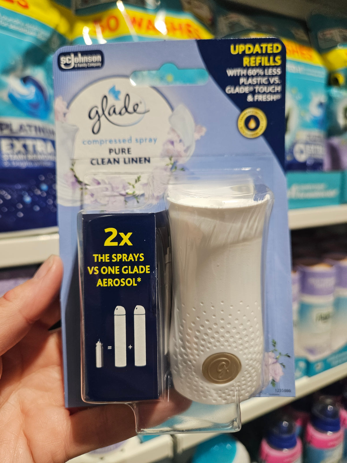 Glade Touch & Fresh Unit + Pure Clean Linen Refill 10ml