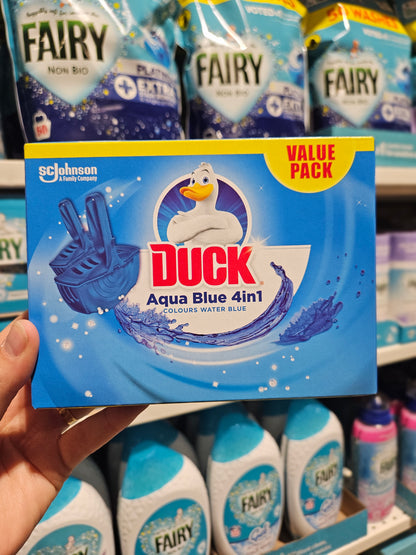 Duck Aqua 4 in 1 Toilet Rim Block 2pk