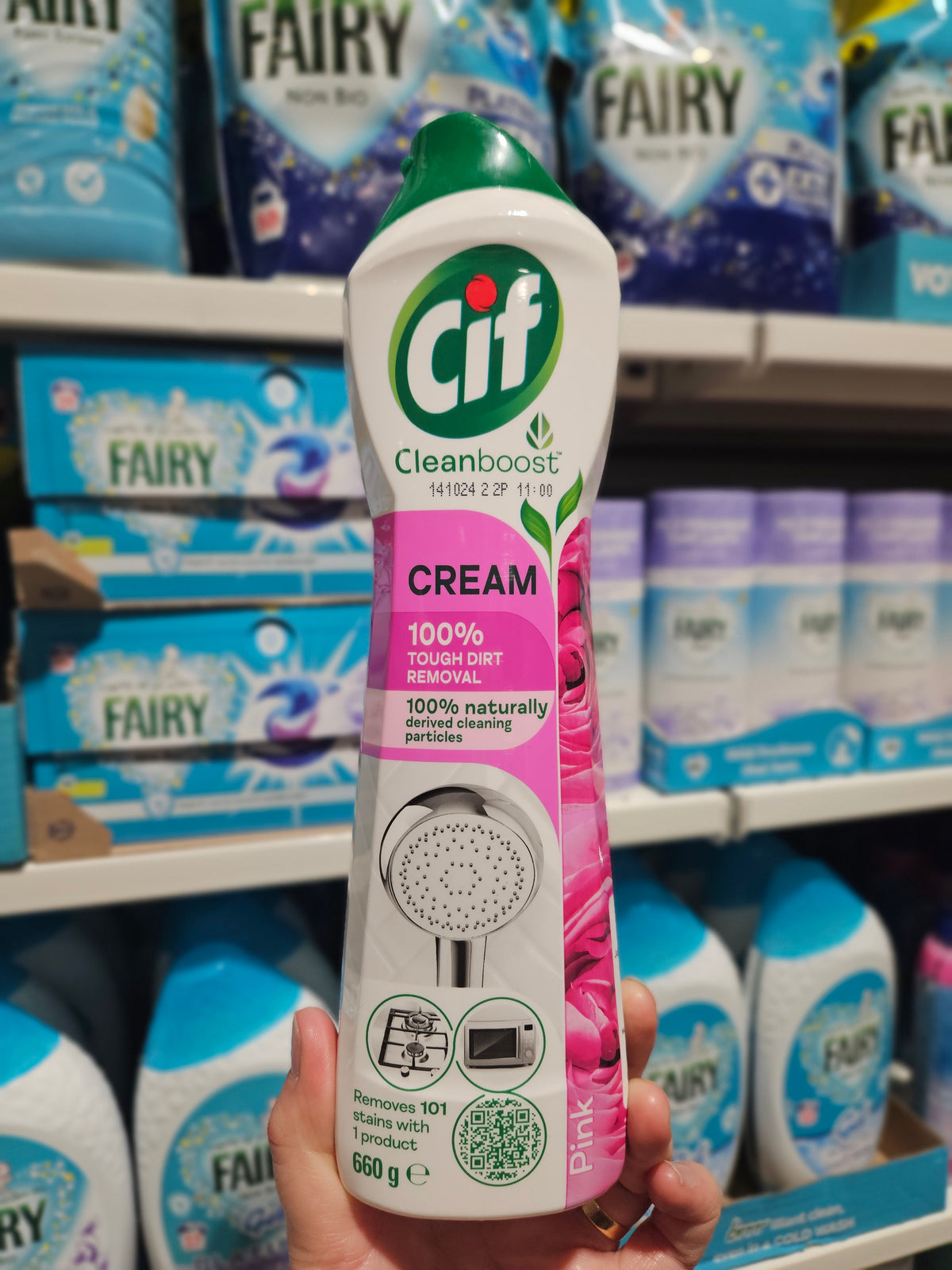 Cif Cleanboost Pink Cream Cleaner 660ml
