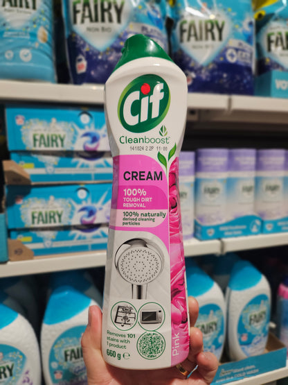 Cif Cleanboost Pink Cream Cleaner 660ml