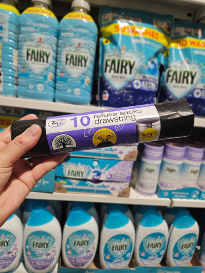 Tidyz Søppelposer med Knytehåndtak 100L 10pk